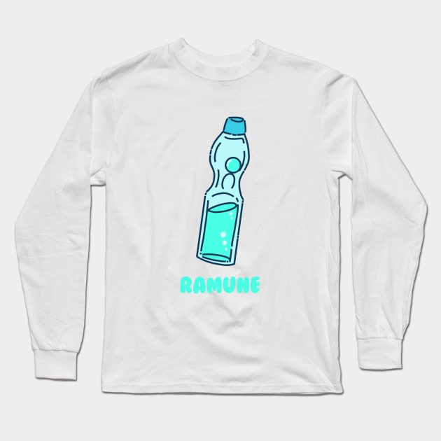 Ramune drink Soda Pop Long Sleeve T-Shirt by Radi-SH